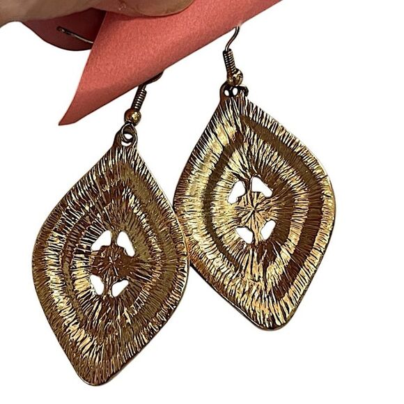 🌴 Colorful Beaded Diamond Shaped Drop Earrings Boho Statement Dangles - Picture 4 of 8